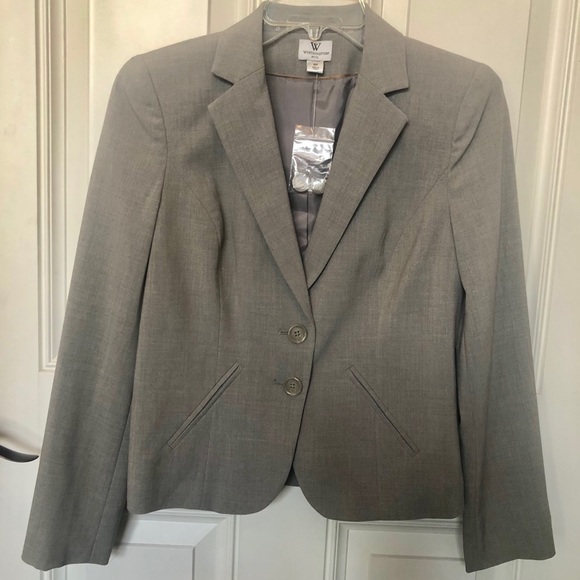 Worthington Petite BlazerJacket Gray Size 6 - Picture 4 of 9